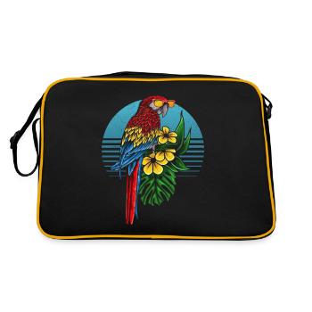 Drôle d’oiseau cockatiel oiseau perroquet oiseau - Sac Retro - noir/or - Dos
