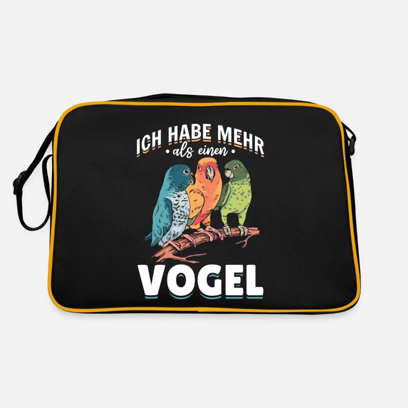 Ich habe mehr als einen Vogel Wellensittich Retro Tasche