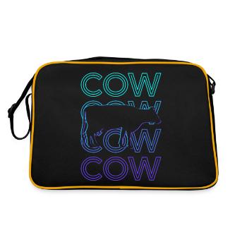 Cow Farmer Farm Farm Retro Gift - Sac Retro - noir/or - Dos