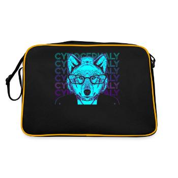 Cynocephaly Medieval Bestiary Retro Ges - Retro Bag - black/gold - Back
