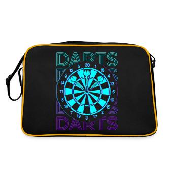 Darts Retro Gift - Retro Bag - black/gold - Back