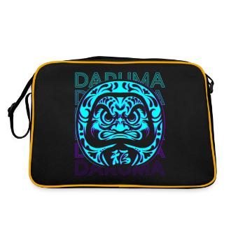 Daruma Doll Poupée Japonaise Rétro Cadeau - Sac Retro - noir/or - Dos