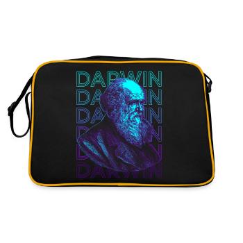 Charles Darwin Theory of Evolution Retro Gift - Retro Bag - black/gold - Back
