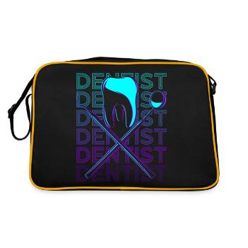 Dentiste Dentiste Dentiste Assistant Cadeau - Sac Retro - noir/or - Dos