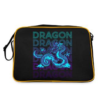 Dragon Retro Gift - Retro Bag - black/gold - Back