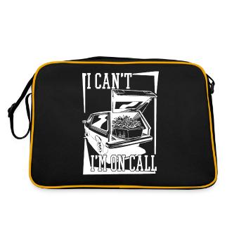 Bestattungsfachkraft Friedhofsgärtner Friedhof - Retro Tasche - Schwarz/Gold - Hinten