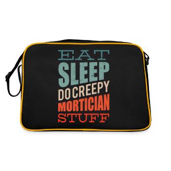 Bestattungsfachkraft Friedhofsgärtner Friedhof - Retro Tasche - Schwarz/Gold - Hinten