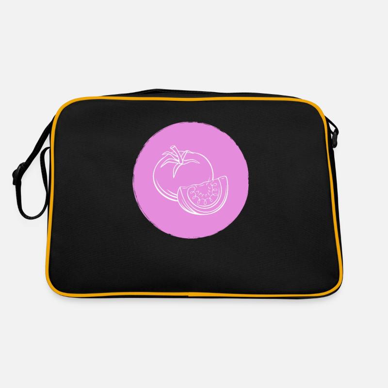 Tomate - Retro Tasche - Schwarz/Gold