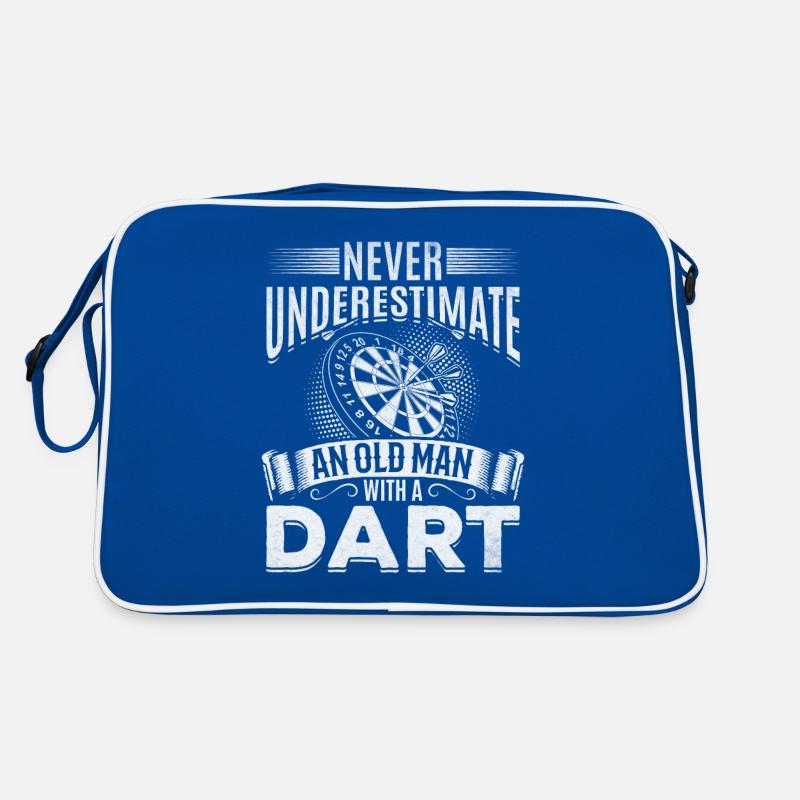 Playing darts I never underestimate an old one Retro Bag