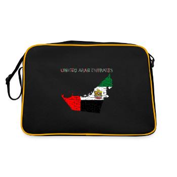 Émirats arabes unis Carte Drapeau EAU Dubaï - Sac Retro - noir/or - Dos