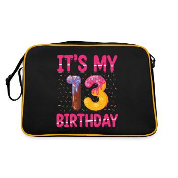 C’est mon 13e anniversaire | Saupoudrer des | à thème - Sac Retro - noir/or - Dos