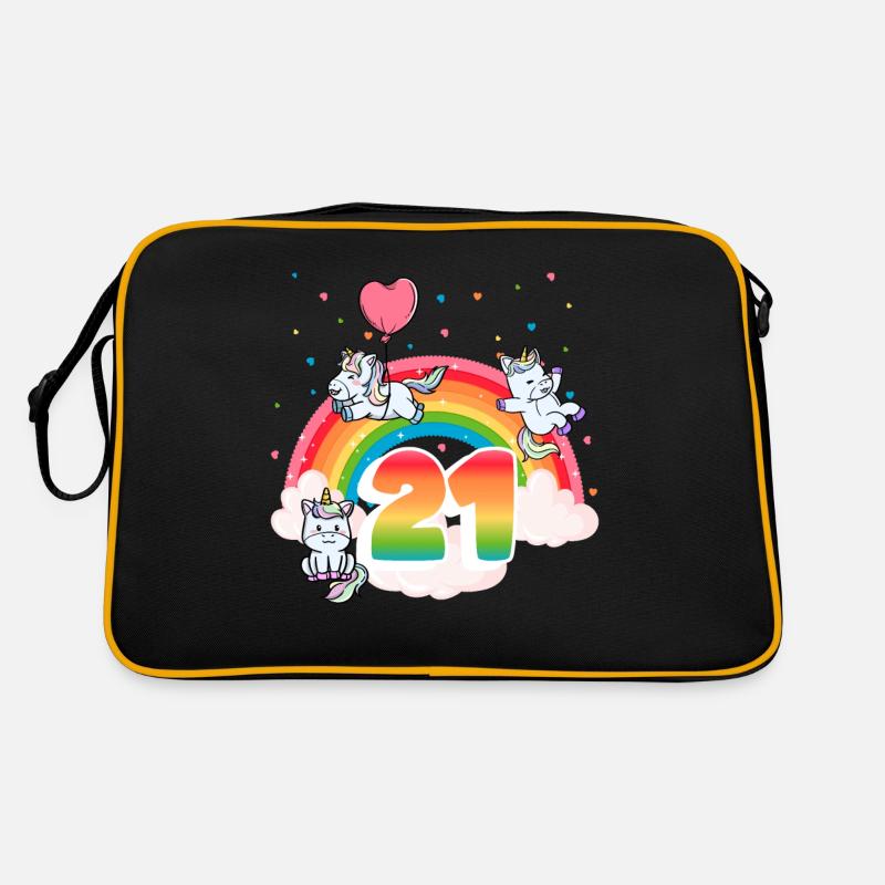 21st Birthday Rainbow Unicorn Theme Retro Bag