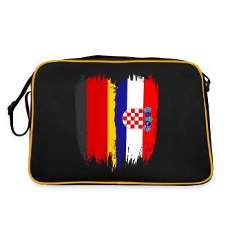 Allemagne Drapeau Croatie - Sac Retro - noir/or - Dos