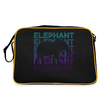 Cadeau rétro éléphant - Sac Retro - noir/or - Dos