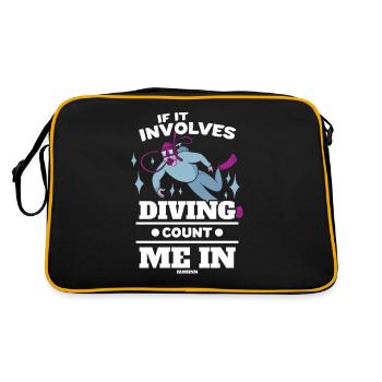 Diving Scuba Instructor Holiday Summer Gift - Retro Bag - black/gold - Back