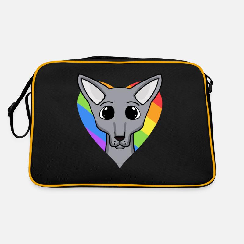 LGBT Cat Sphynx Rainbow Retro Bag