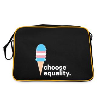 Transsexual Pride Ladyboy Hommes Femmes Trany - Sac Retro - noir/or - Dos