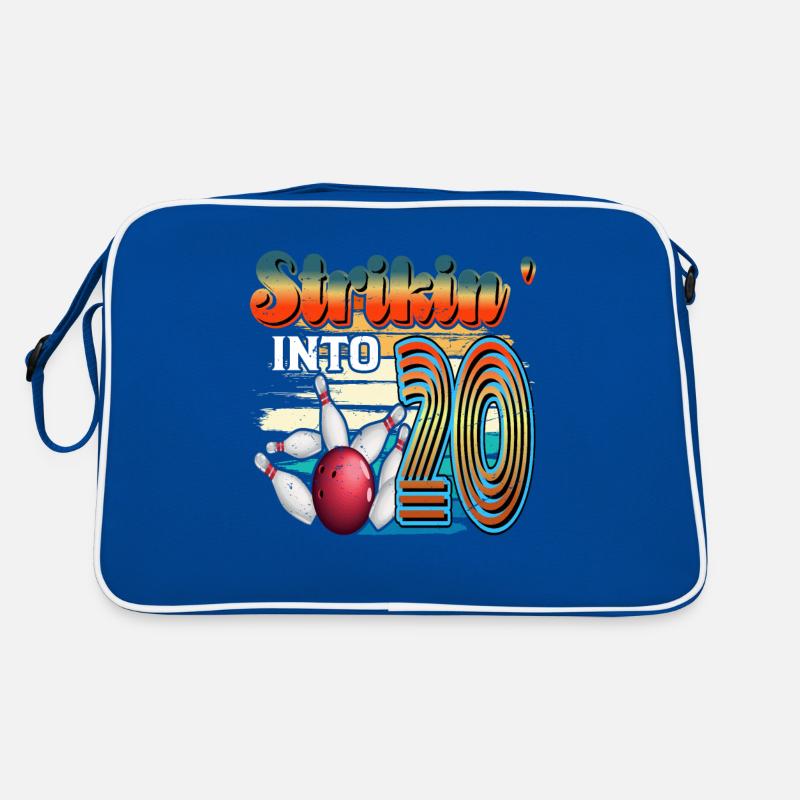 Célébration du Bowling Strikin' Into 20 Pour le 20e anniversaire du Bowling Bowler Sac Retro