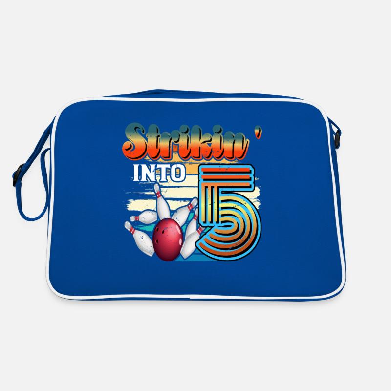 Strikin' Into 5 Bowling Bowler Célébration du 5e anniversaire Sac Retro