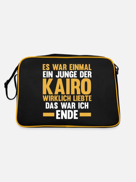 Es war einmal ein Junge der Kairo wirklich liebte - Retro Tasche - Schwarz/Gold - Hinten