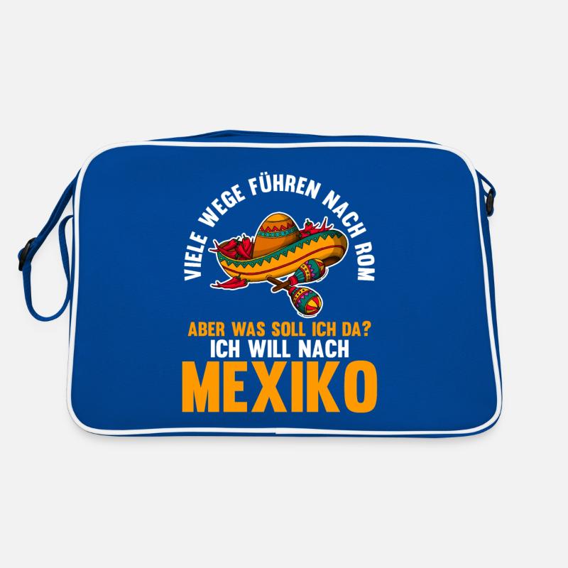Ich will nach Mexiko Retro Tasche