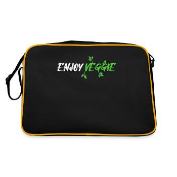 enjoy veggie - Retro Bag - black/gold - Back