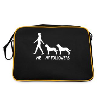 I Mes Followers Rottweiler Chien Éleveur Chien - Sac Retro - noir/or - Dos