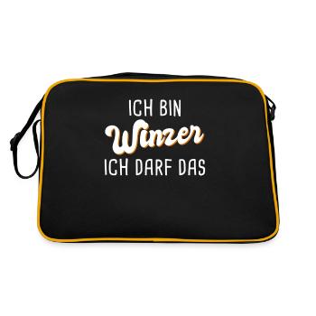 Winzer - Retro Tasche - Schwarz/Gold - Hinten