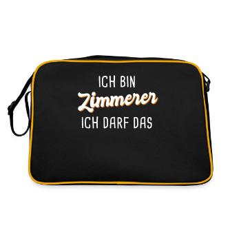 Zimmerer - Retro Tasche - Schwarz/Gold - Hinten