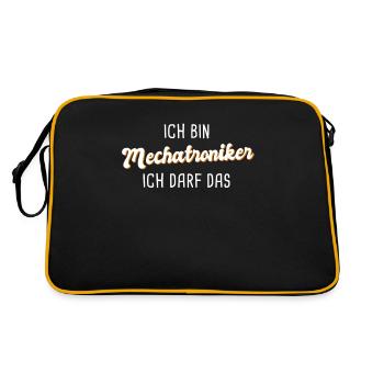 Mechatroniker - Retro Tasche - Schwarz/Gold - Hinten