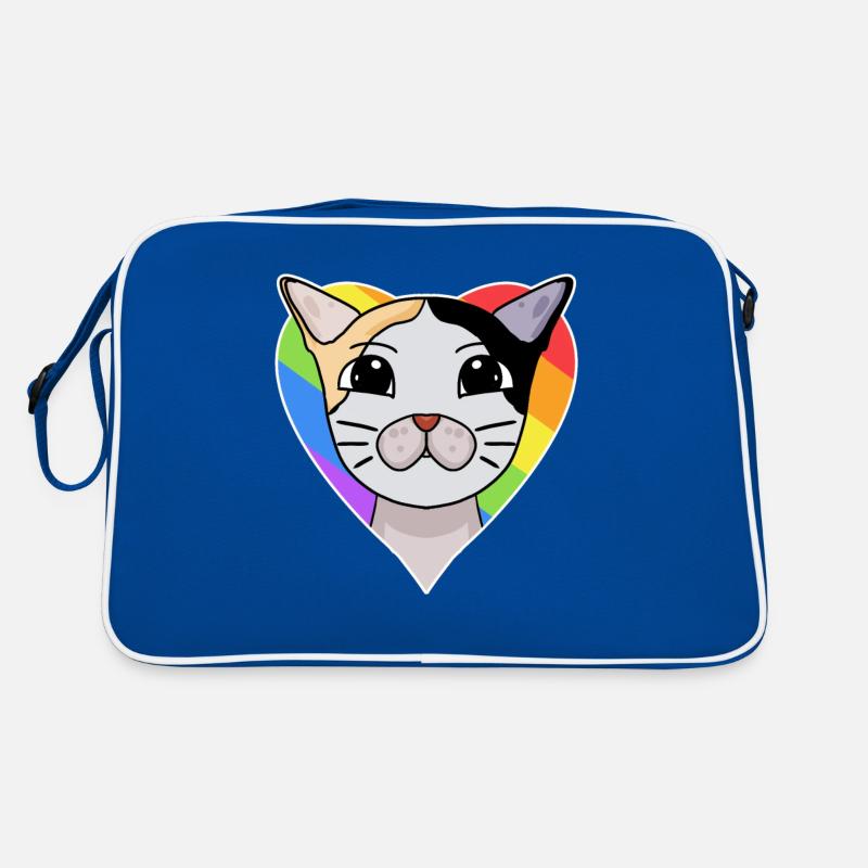 LGBT Cat Japanese Bobtail Rainbow Retro Bag