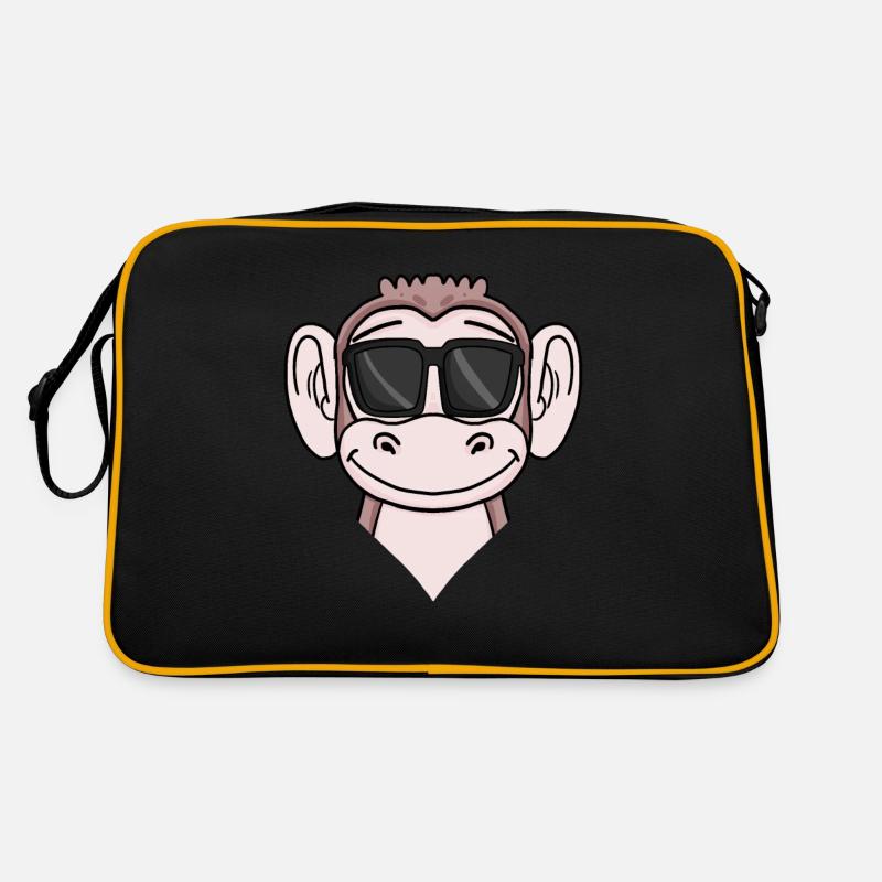 Cooler Affe mit Sonnenbrille Retro Tasche