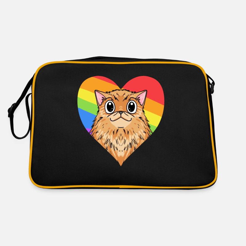 CHAT LGBT Chat Persan Arc-en-ciel Sac Retro