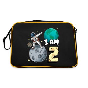 I am 2 room astronaut child Moon Walker 2. - Retro Bag - black/gold - Back