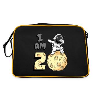 I am 2 room astronaut child Moon Walker 2. - Retro Bag - black/gold - Back