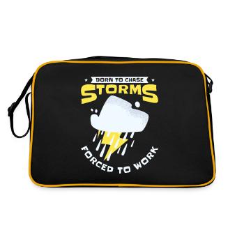Storm Hunter Tornados Storm Chaser Gift - Retro Bag - black/gold - Back