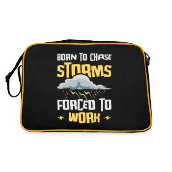 Storm Hunter Tornados Storm Chaser Gift - Retro Bag - black/gold - Back