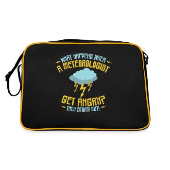 Storm Hunter Tornados Storm Chaser Gift - Retro Bag - black/gold - Back