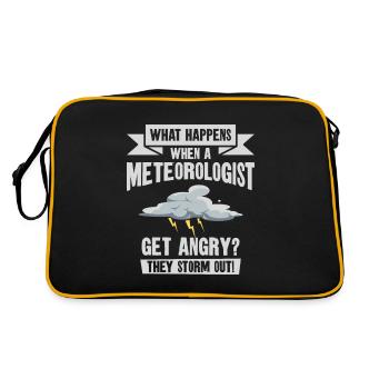 Storm Hunter Tornados Storm Chaser Gift - Retro Bag - black/gold - Back