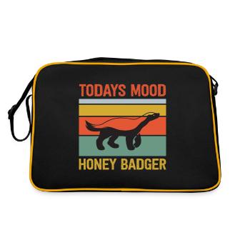 Funny honey badger - Retro Bag - black/gold - Back