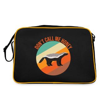 Funny honey badger - Retro Bag - black/gold - Back