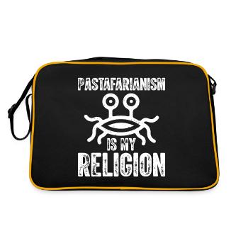 Flying Spaghetti Monster FSM - Retro Bag - black/gold - Back