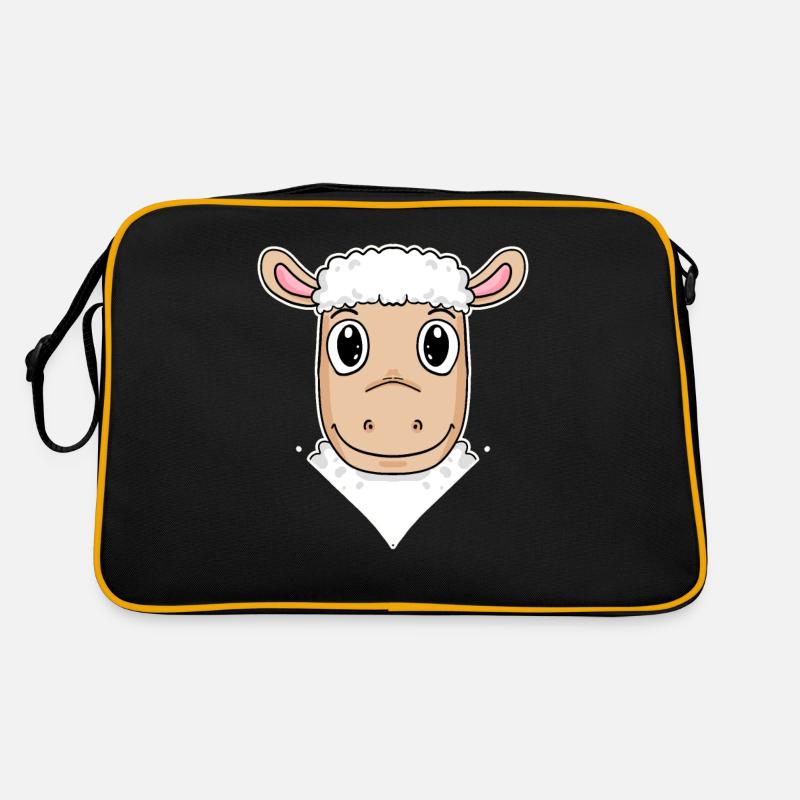 Sheep Illustration - Retro Bag - black/gold