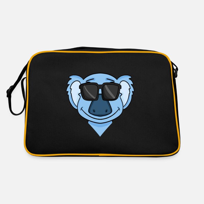 Koala mit Brille Retro Tasche