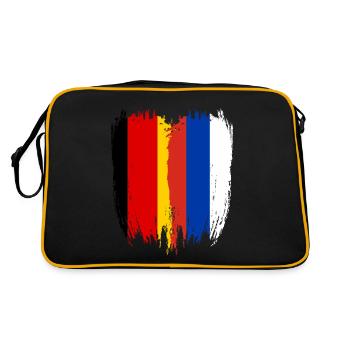 Allemagne Drapeau Russie - Sac Retro - noir/or - Dos