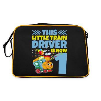 1er anniversaire ce petit conducteur de train a maintenant 1 an - Sac Retro - noir/or - Dos