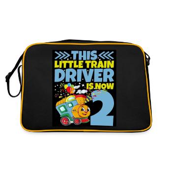 2ème anniversaire ce petit conducteur de train a maintenant 2 ans - Sac Retro - noir/or - Dos