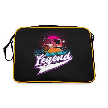 Cool Retro Crossing Rackets Badminton Legend - Retro Bag - black/gold - Back