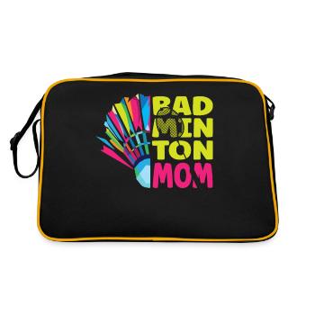 Cool Badminton Maman Joueur de Badminton Maman - Sac Retro - noir/or - Dos