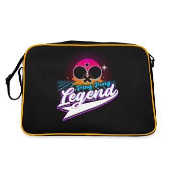 Cool Retro Crossing Rackets Ping Pong Legend - Retro Bag - black/gold - Back